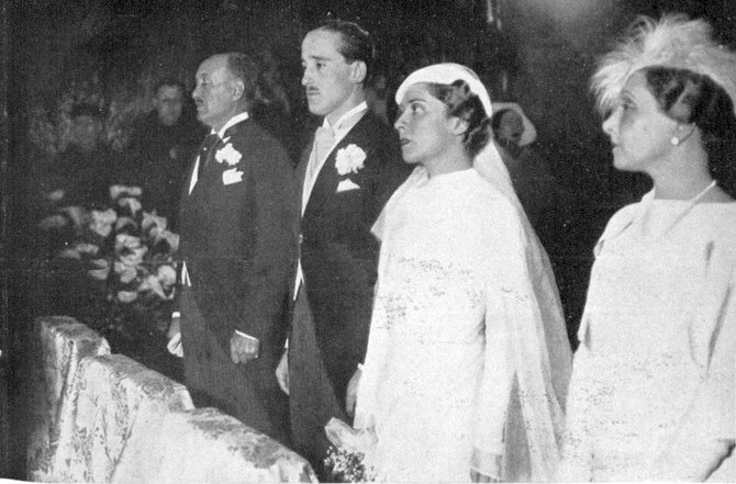 Mariage de Gilbert Louis Georges Cahen d'Anvers et de Mara Elina Ivonne Linez Peralta Alvear en la basilique de san francisco